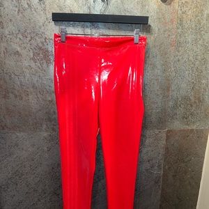 Ivy Park Red Latex Pants - Size Medium